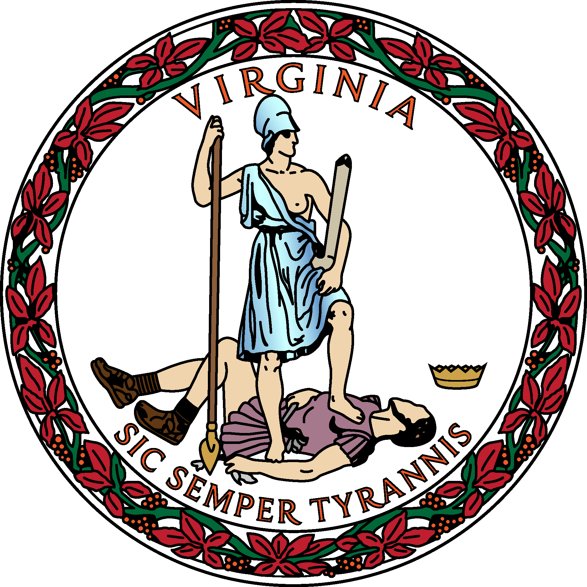 Virginia State Seal Logo Vector Logo